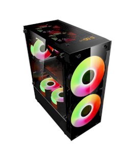 Zeiron Fx60 i5-3470 RX550 23.8" Dos Curved Masaüstü Oyuncu Bilgisayarı (AMX 1101G-GLASS KASA/ZEİRON ZM-575 MONİTOR/EVERST ECO KLAVYE MAUSE KULAKLIK SET)