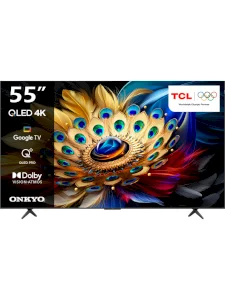 TCL 55C655 4K Ultra HD 55" 140 Screen Google Smart QLED TV with Satellite Receiver