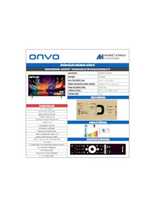 Onvo 55OVF9250UQ 4K Ultra HD 55" 140 Screen Google Smart QLED TV with Satellite Receiver