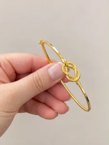 3g 14K Gold "Ajda" Infinity Pattern Bangle (19 cm) 